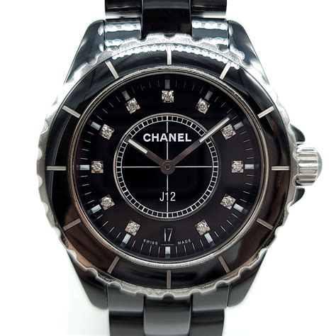 chanel j12 38mm black ceramic watch|Chanel j12 watch price.